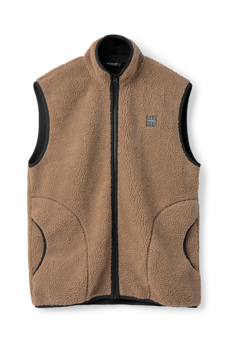 H2O - Vest - Basic Langli Pile Waist Coat - 3586 - Oak (Levering midt september)