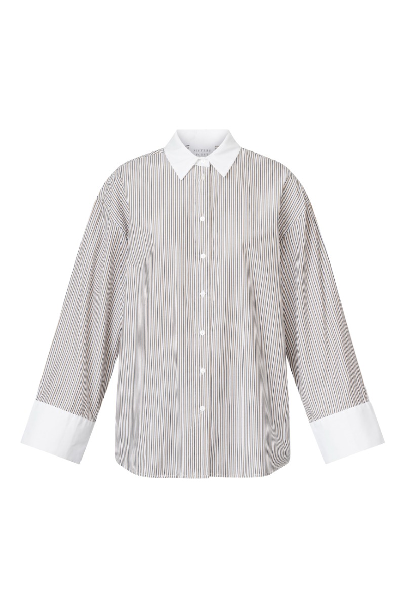 Sisters Point Skjorte Viska-sh1 Grey Stripe