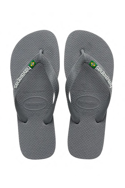 Havaianas Sandal Brasil Logo Steel Grey