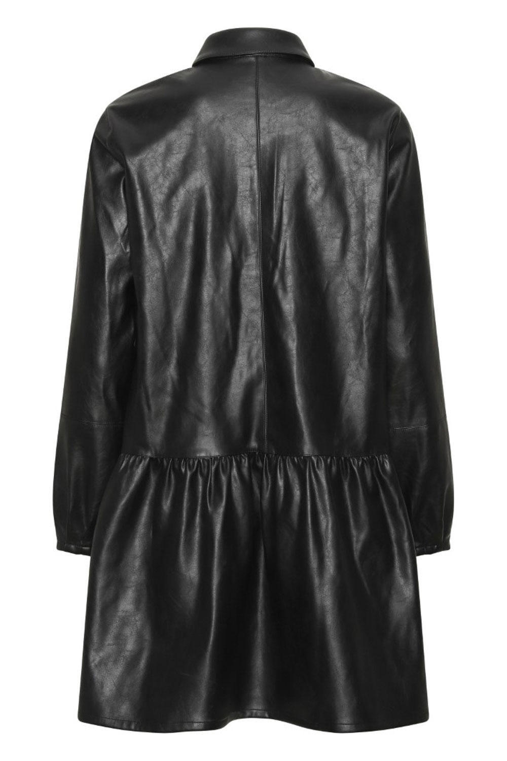 A-View - Kjole PU Shirt Dress - Black