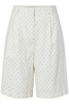 Y.A.S - Shorts - Dotly HW Long Shorts - Star White w. Black Dots (Levering midt juni)