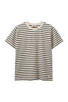H2O - T-shirt - Basic Skagen Woman Striped Tee - Cream White/Brown
