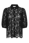Continue - Skjorte - Alicia Lace Blouse - Black