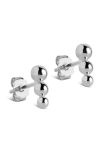 Enamel - Øreringe - Studs, Trinity - Silver