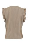 Continue - Vest - Lydia Sand Stripe Vest - Sand/white stripe