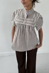 Continue - Bluse - Isabella Brown - Brown Stripe