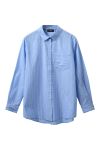 H2O - Skjorte - Rønne Essential Pajamas Shirt L/S - Light Blue/White/Blue