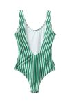 H2O - Badedragt - Stripe Swim Suit - Posy Green