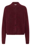 Gestuz - Cardigan - AlphaGZ Short Cardigan - Blood Red Mélange