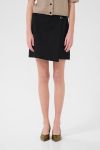 Gestuz - Nederdel - Paula melange MW wrap skirt - Black