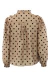 Continue - Bluse - Silke Dot - Nougat/Black dot