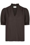 Neo Noir - Bluse - Odesa Linen Blouse - Dark brown