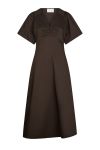Neo Noir - Kjole - Illana Poplin Dress - Chocolate Brown
