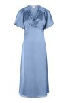 Neo Noir - Kjole - Illana Heavy Sateen Dress - Smoke Blue
