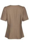 Neo Noir - Bluse - Jules Pinstripe Blouse - Taupe