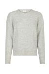 Neo Noir - Strik - Dina Soft Knit Blouse - Light Grey Melange