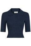 Neo Noir - Top - Balidira Knit Polo - Navy