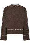 Neo Noir - Strik - Roeme Knit Stitch Blouse - Brown Melange