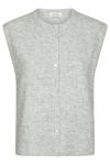 Neo Noir - Vest - Everest Knit Vest - Light Grey Melange