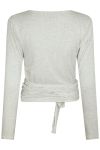 Neo Noir - Bluse - Nia Jersey Wrap Blouse - Light Grey Melange