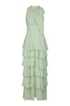 Neo Noir - Kjole - Marli Solid Chiffon Dress - Light green (Levering slut marts)