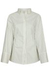 Neo Noir - Skjorte - Caroli Stripe Shirt - Dusty green