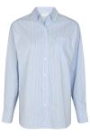 Neo Noir - Skjorte - Dalma Pattern Stone Shirt - Light blue stripe