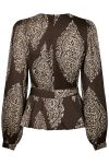 Neo Noir - Rista Paisley Drop Blouse - Dark brown