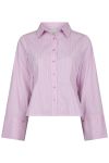 Neo Noir - Skjorte - Rosa Shadow Stripe Shirt - Light pink