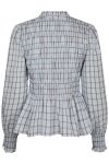 Neo Noir - Skjorte - Mocca Smock Check Blouse - Light Blue