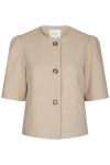 Neo Noir - Bluse - Xanthe Light Herringbone Blazer - Sand