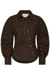 Neo Noir - Skjorte - Neoella Check Shirt - Dark brown