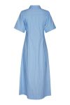 Neo Noir - Kjole - Baia Stripe Poplin Dress - Light Blue 