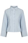 Neo Noir - Skjorte - Rosa Striped Crepe Shirt - Blue 