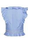 Neo Noir - Top - Jolia Stripe Top - Light Blue