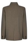 Neo Noir - Blazer - Nerine Pinstripe Blazer - Dark Taupe