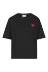 Sisters Point - T-shirt - Heka-Loose.SS - Black/Ruby