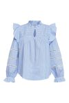 Sisters Point - Bluse - Vysla-LS - Blue/White