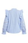 Sisters Point - Bluse - Vysla-LS - Blue/White