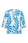 Sisters Point - Bluse - VIABA-SH2 - Cream/Blue