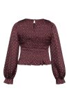 Sisters Point - Bluse - Nix-LS10 - Bordeaux/Dot