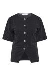 Sisters Point - Bluse - Gova-Top1 - Black/Silver