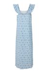 Pieces - Kjole - Flora Strap Flounce Dress - Cashmere Blue Blue flowers (Levering midt april)