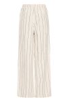 Ichi - Bukser - IH Linno PA FL - Natural Ecru Stripe