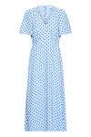 Ichi - Kjole - Zabby DR - Graphic Dot/Powder Blue
