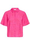 Ichi - Skjorte - Jeeva SH - Very Berry/Fiery Red Dot (Levering midt april)