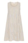 Ichi - Kjole - Foxa SL DR Striped - Placid Blue Stripe (Levering midt april)