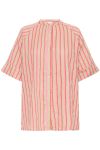Ichi - Skjorte - Foxa 2/4 SH Striped - Azalea Stripe (Levering midt april)