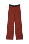 Mads Nørgaard - Bukser - 2X2 Cotton Stripe Velon Pants - Fiery Red/Black
