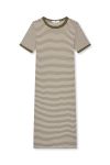 Mads Nørgaard - Kjole - Grace Jersey Stripe July Dress - White/Tarmac 